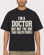 Mockup Boxy Heavyweight Tee Black male close-up 40