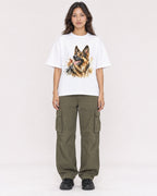 Mockup Boxy Heavyweight Tee White female full-body 02