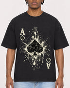 Mockup Boxy Heavyweight Tee Black male close-up 05