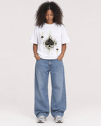 Mockup Boxy Heavyweight Tee White female full-body 05