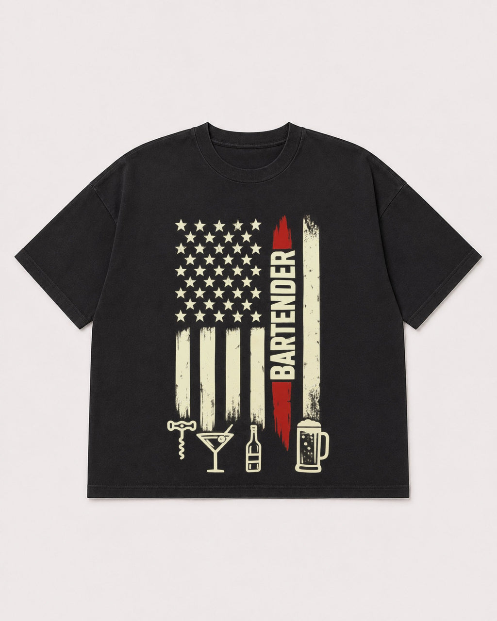 Mockup Boxy Heavyweight Tee Black product