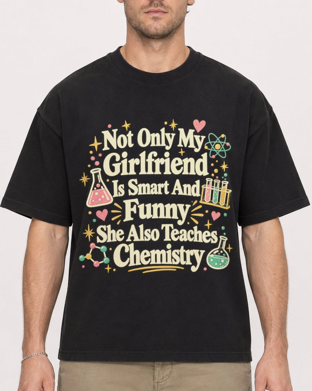 Mockup Boxy Heavyweight Tee Black male close-up 08