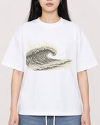 Mockup Boxy Heavyweight Tee White female close-up 01