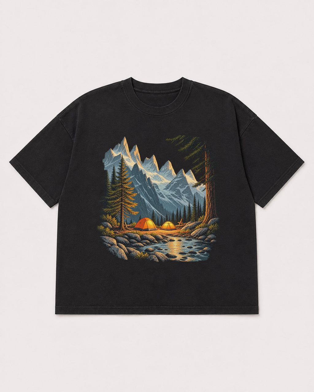Mockup Boxy Heavyweight Tee Black product