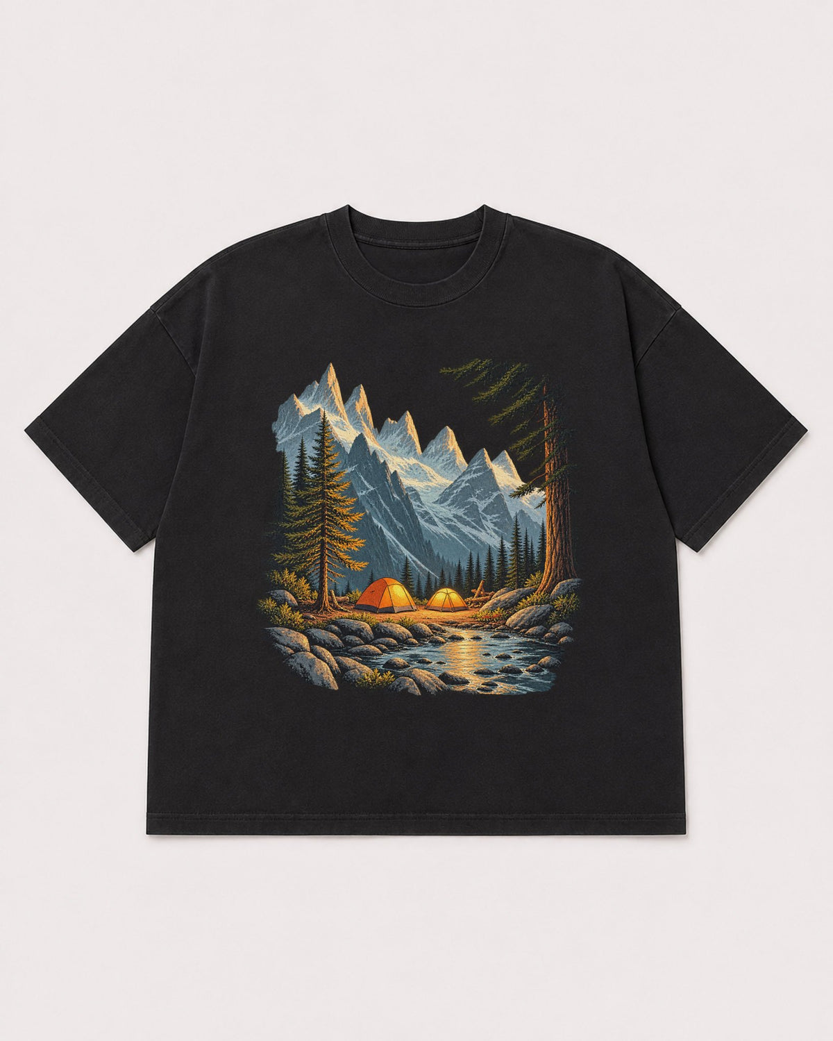Mockup Boxy Heavyweight Tee Black product