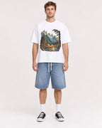 Mockup Boxy Heavyweight Tee White male full-body 08
