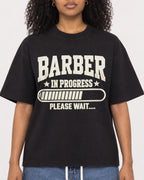 Mockup Boxy Heavyweight Tee Black female close-up 05