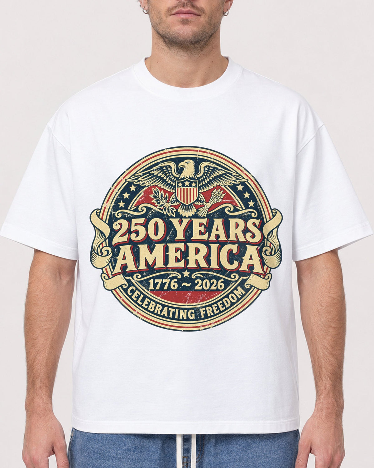 Mockup Boxy Heavyweight Tee White male close-up 08