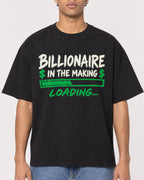 Mockup Boxy Heavyweight Tee Black male close-up 10
