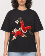 Mockup Boxy Heavyweight Tee Black female close-up 27