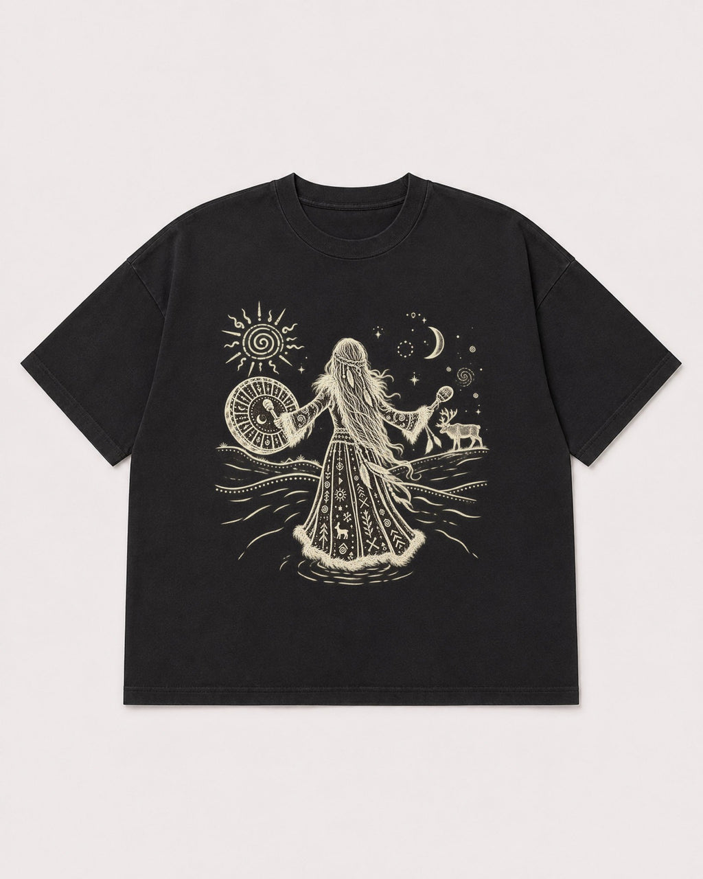 Mockup Boxy Heavyweight Tee Black product