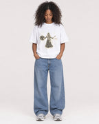 Mockup Boxy Heavyweight Tee White female full-body 05