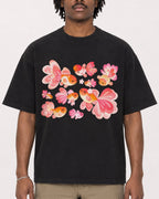 Mockup Boxy Heavyweight Tee Black male close-up 04