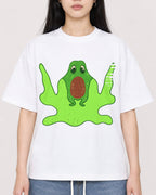 Mockup Boxy Heavyweight Tee White female close-up 01