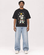 Mockup Boxy Heavyweight Tee Black male full-body 05