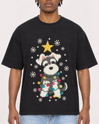 Mockup Boxy Heavyweight Tee Black male close-up 05