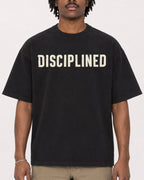 Mockup Boxy Heavyweight Tee Black male close-up 04