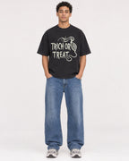 Mockup Boxy Heavyweight Tee Black male full-body 10