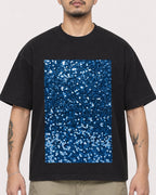 Mockup Boxy Heavyweight Tee Black male close-up 12