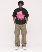 Mockup Boxy Heavyweight Tee Black male full-body 04