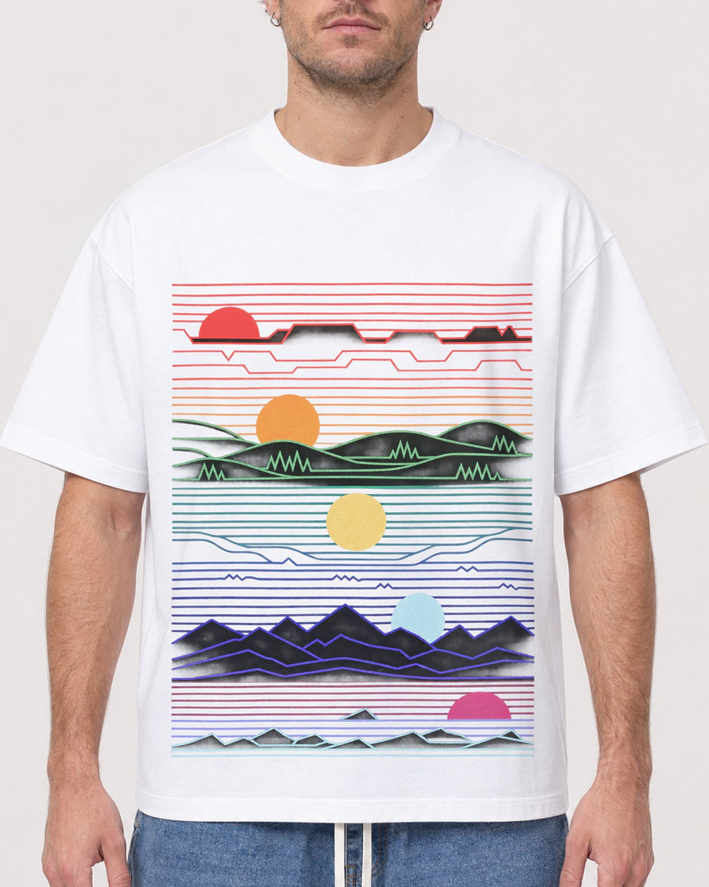 Mockup Boxy Heavyweight Tee White male close-up 08
