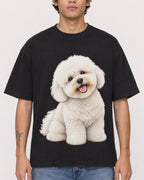 Mockup Boxy Heavyweight Tee Black male close-up 06