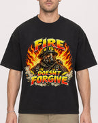 Mockup Boxy Heavyweight Tee Black male close-up 08