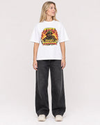 Mockup Boxy Heavyweight Tee White female full-body 08