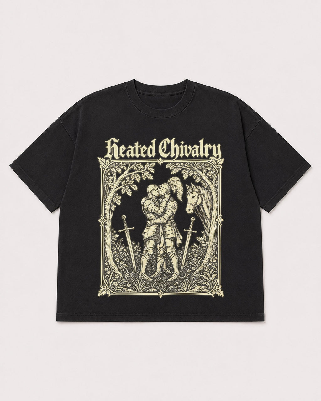 Mockup Boxy Heavyweight Tee Black product