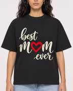 Mockup Boxy Heavyweight Tee Black female close-up 07