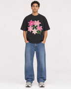 Mockup Boxy Heavyweight Tee Black male full-body 10