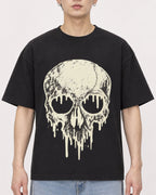 Mockup Boxy Heavyweight Tee Black male close-up 01