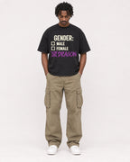 Mockup Boxy Heavyweight Tee Black male full-body 04