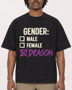 Mockup Boxy Heavyweight Tee Black male close-up 04
