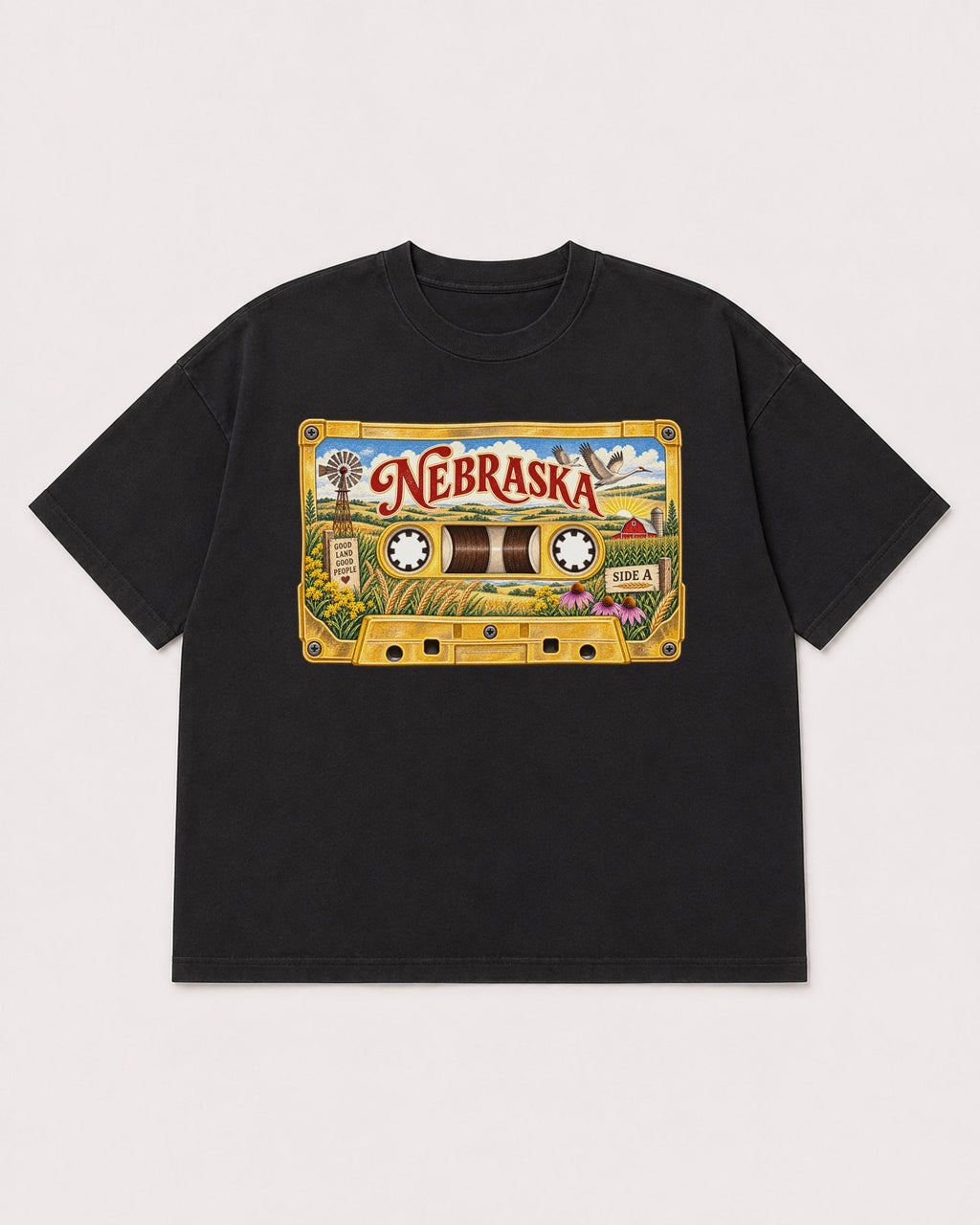 Mockup Boxy Heavyweight Tee Black product