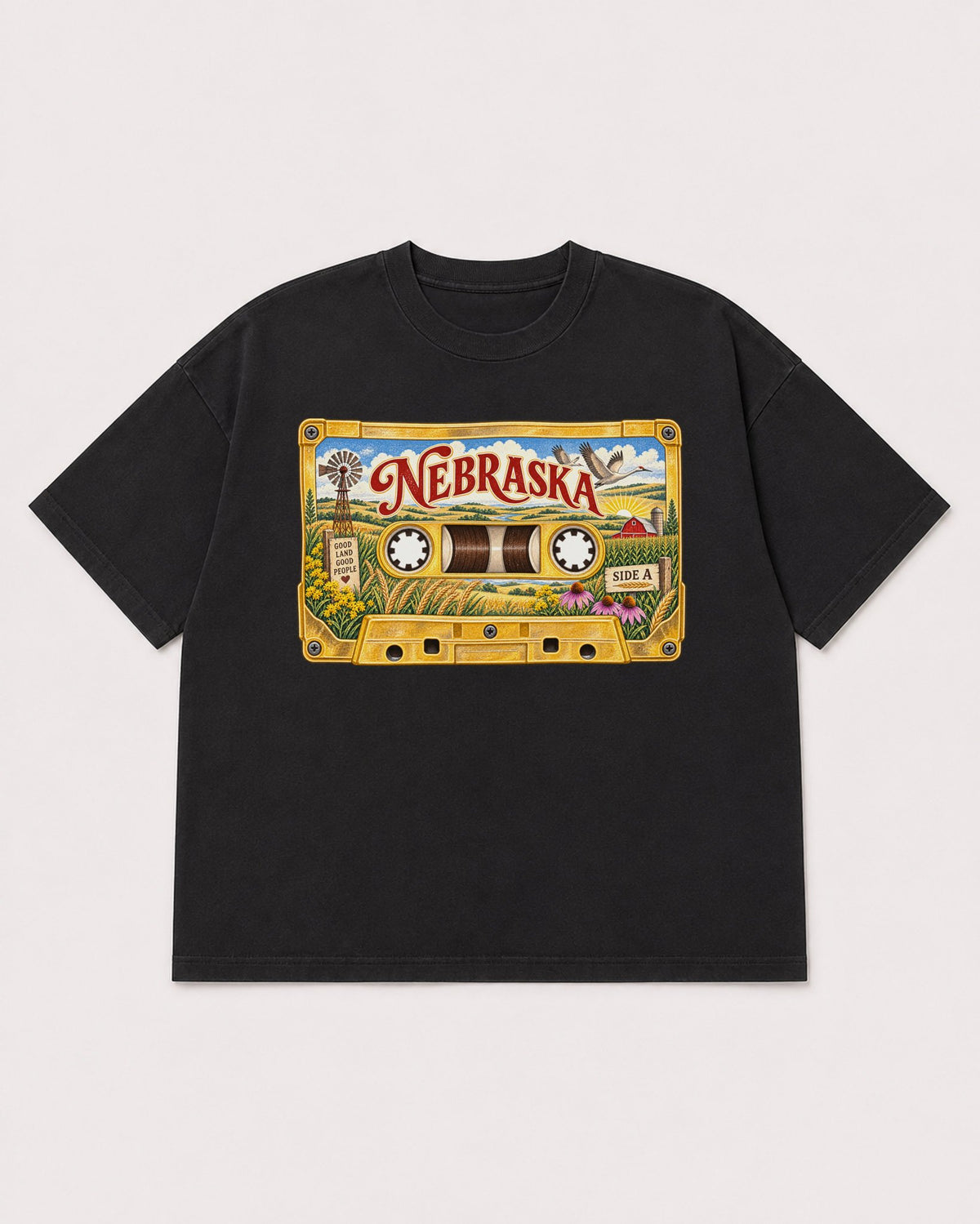 Mockup Boxy Heavyweight Tee Black product