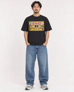 Mockup Boxy Heavyweight Tee Black male full-body 02
