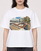 Mockup Boxy Heavyweight Tee White female close-up 03