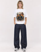 Mockup Boxy Heavyweight Tee White female full-body 19