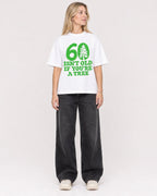Mockup Boxy Heavyweight Tee White female full-body 08