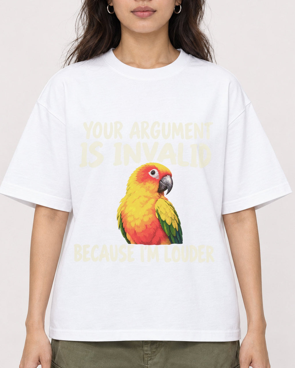 Mockup Boxy Heavyweight Tee White female close-up 02