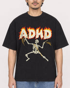Mockup Boxy Heavyweight Tee Black male close-up 02