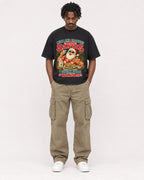 Mockup Boxy Heavyweight Tee Black male full-body 04
