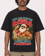 Mockup Boxy Heavyweight Tee Black male close-up 04
