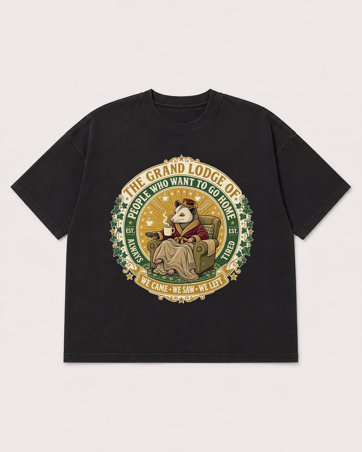Mockup Boxy Heavyweight Tee Black product