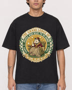 Mockup Boxy Heavyweight Tee Black male close-up 06
