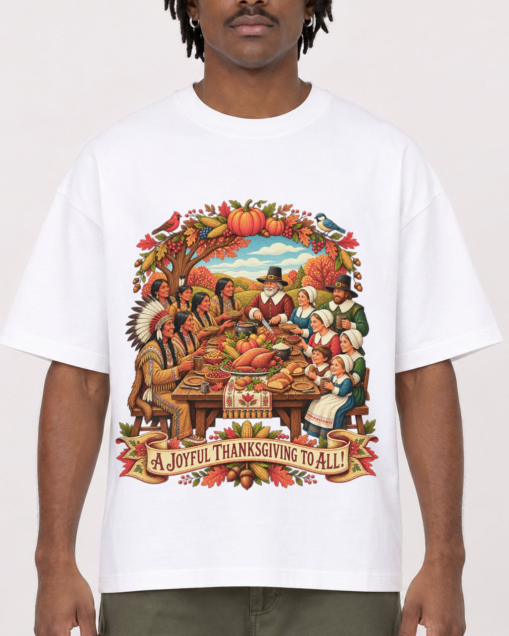 Mockup Boxy Heavyweight Tee White male close-up 04