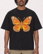 Mockup Boxy Heavyweight Tee Black male close-up 04