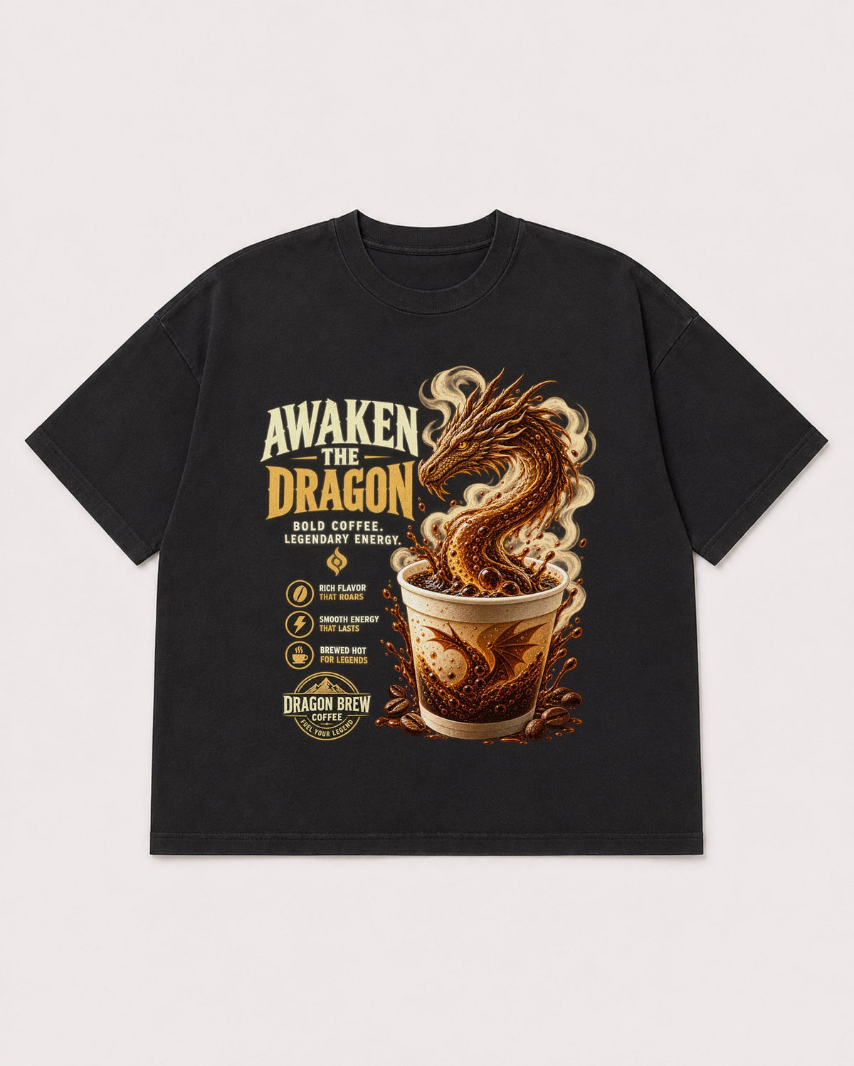 Mockup Boxy Heavyweight Tee Black product