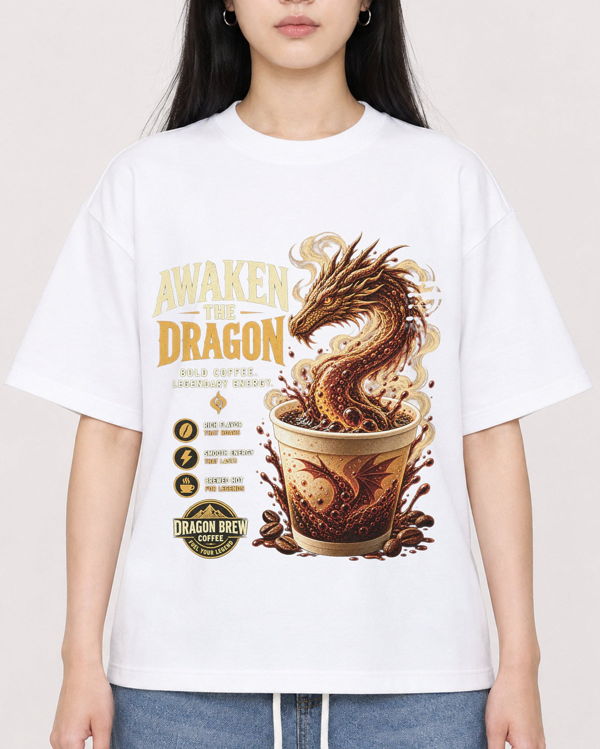 Mockup Boxy Heavyweight Tee White female close-up 01